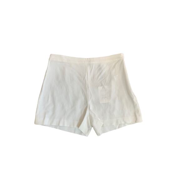 Theory High Waist Ivory White Shorts Voyage Crepe Size 10 ~ NET - Picture 2 of 6